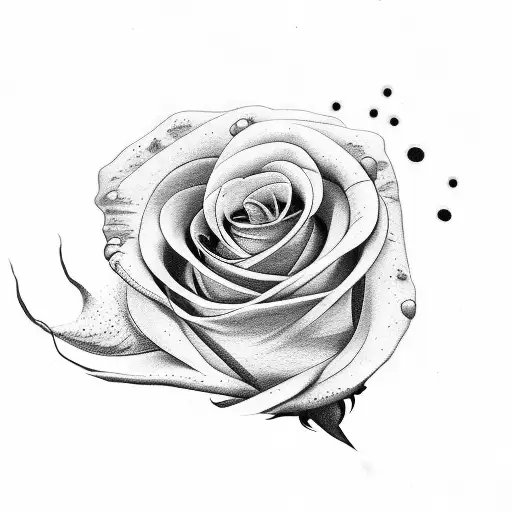 number 7 and roses tattoo design idea