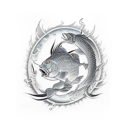 pescado chino tattoo design idea