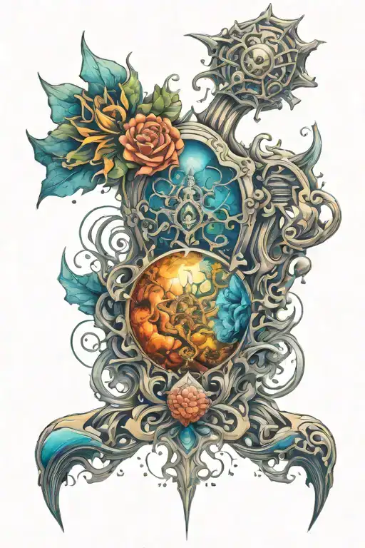 DMT visual tattoo design reflecting tattoo design idea