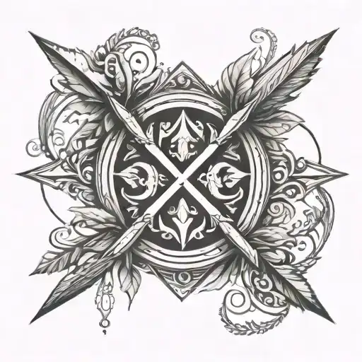 tattoo anvil spear laurel wreath tattoo design idea