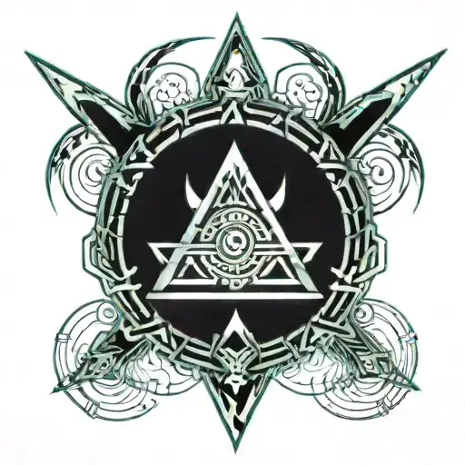 anvil spear laurel wreath crown tattoo design idea