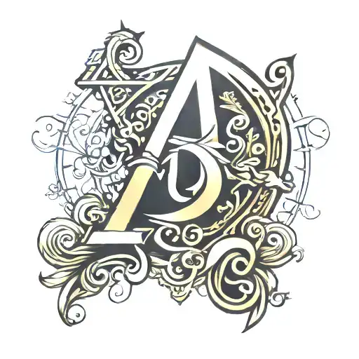 daled nun Hebrew abc tattoo design idea