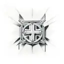 Cross as a spaceship tattoo design idea