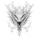 dragon and lightnings tattoo design idea