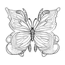 butterfly from anatomy books tattoo design idea