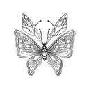 butterfly from anatomy books tattoo design idea