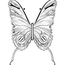 butterfly from anatomy books tattoo design idea