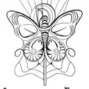 butterfly from anatomy books tattoo design idea