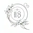 birth dates tattoo design idea