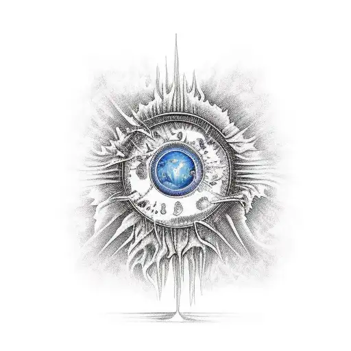 Sonne mit Narr im Stil von Dürer tattoo design idea