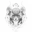 Sonne mit Narr tattoo design idea