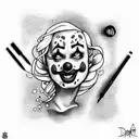 Clown  tattoo design idea