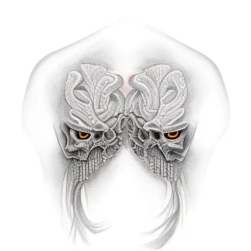 alas en el cuello  tattoo design idea