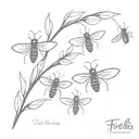 fireflies and tomb tattoo design idea