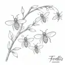 fireflies and tomb tattoo design idea