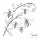 fireflies and tomb tattoo design idea