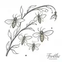 fireflies tattoo design idea