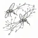 fireflies tattoo design idea