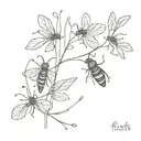 fireflies tattoo design idea