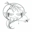 tomb of fireflies tattoo design idea