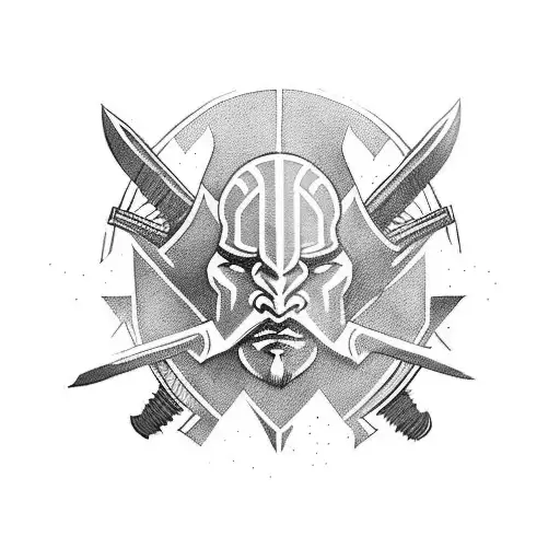 Tribal God Of War: Ragnarok Tattoo Idea - BlackInk AI