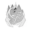  logo representing a volcano tattoo design idea