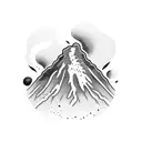  logo representing a volcano tattoo design idea