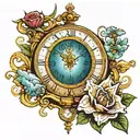 Dali clock tattoo design idea