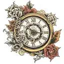 Dali clock tattoo design idea