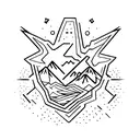 volcano tattoo design idea