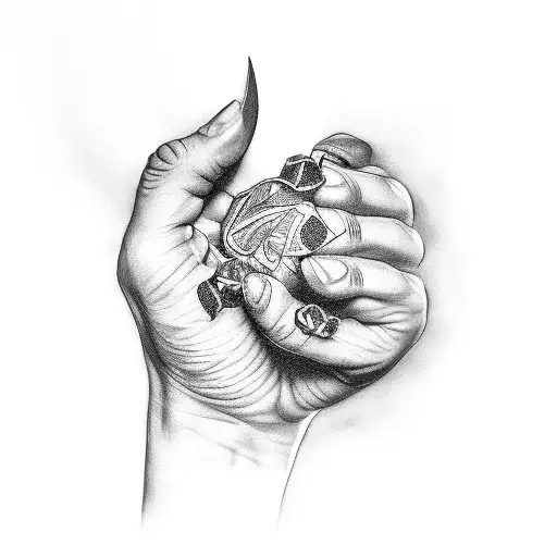 3 fist tattoo design idea