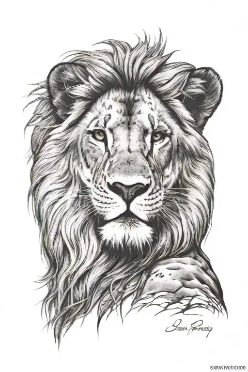 lion king tattoo design idea