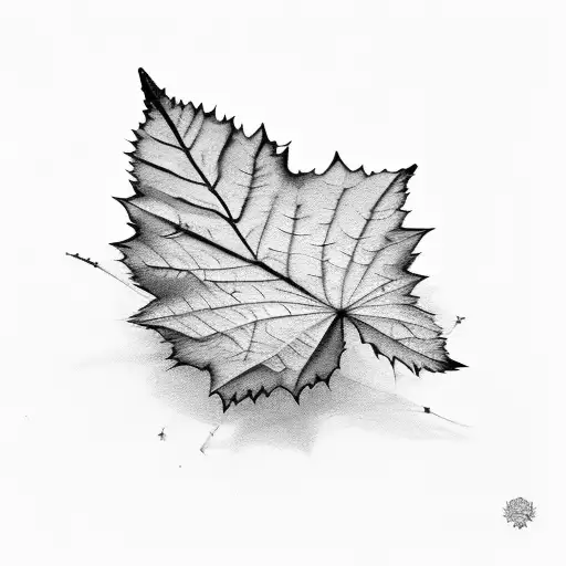 Leaf tattoo design idea