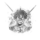 gear 5 luffy tattoo design idea
