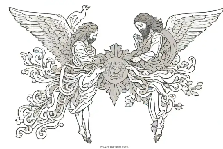 neither height, nor depth, nor any other creature will be able to separate us from the love of God, which is in Christ Jesus, tattoo design idea