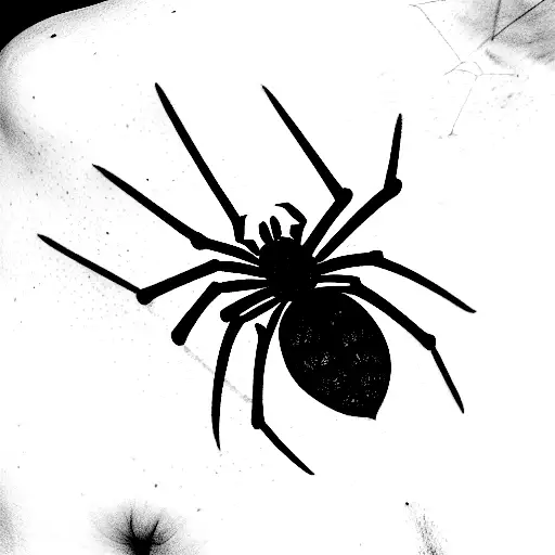 Spider with his web and the eart in his abdomen tattoo design idea