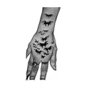 bats on a hand tattoo design idea