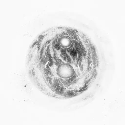 A cosmic scene with a galaxy swirling around a planet Earth, with the words 'The world is yours' above and 'Shoot for the stars' below tattoo design idea