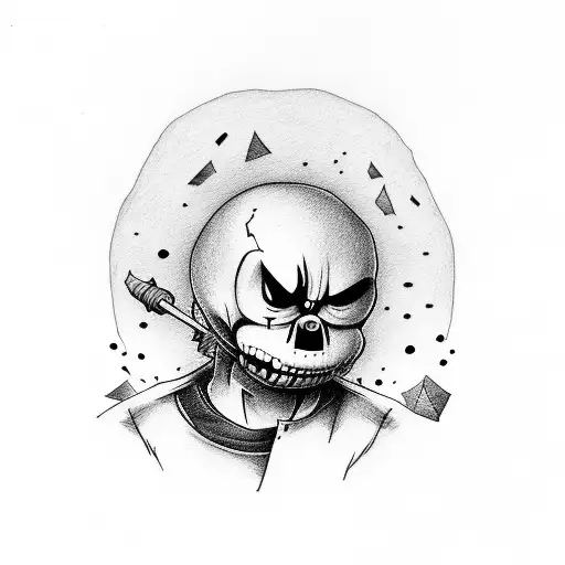 Sans from undertale  tattoo design idea
