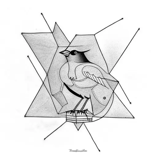 blackbird on a chest tattoo design idea
