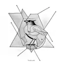 blackbird on a chest tattoo design idea