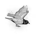 blackbird on a chest tattoo design idea