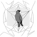 blackbird on a chest tattoo design idea