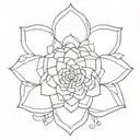 notes flowers mandala tattoo design idea