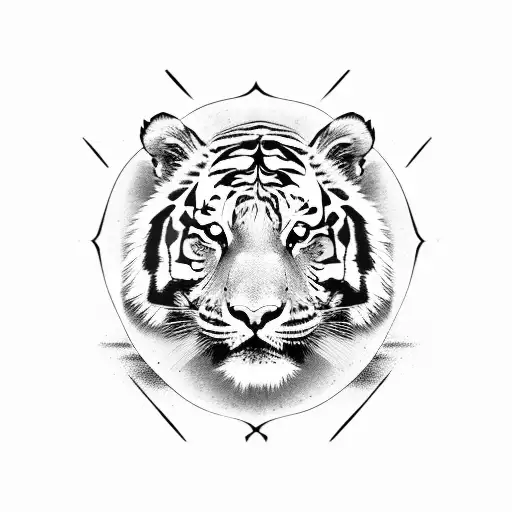 Chinese tiger  full body  tattoo design idea