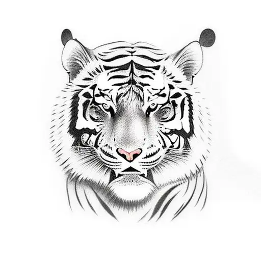 Chinese tiger  full body  tattoo design idea