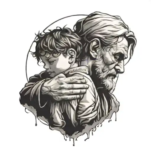 return of the prodigal son tattoo design idea