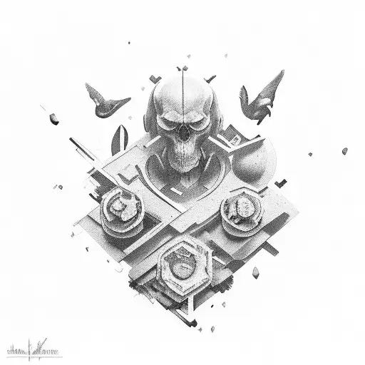 overthinking person tattoo design idea