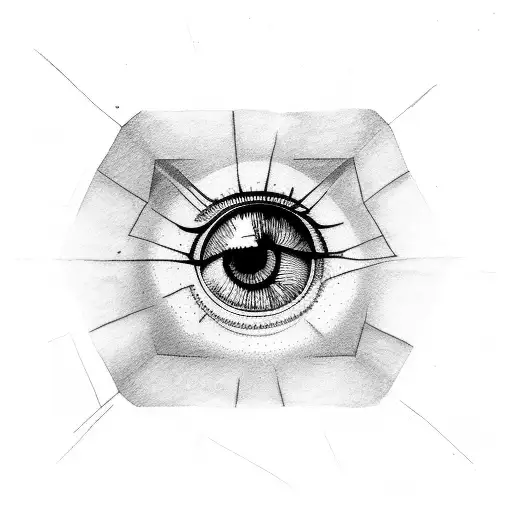 eye in triangle tattoo design idea