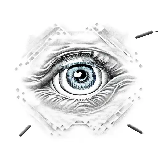 eye in triangle tattoo design idea